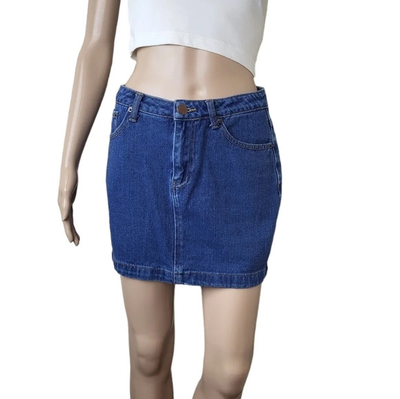 Forever 21 Blue Mini Denim Skirt - Picture 5 of 8